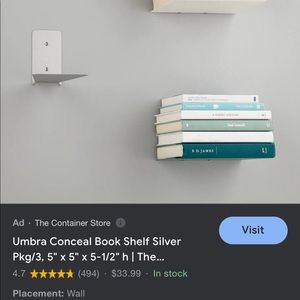 Umbra Floating conceal bookshelves